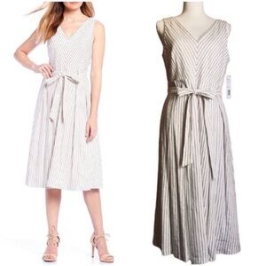 Antonio Melani Livey Pinstripe Tie Waist Size 4